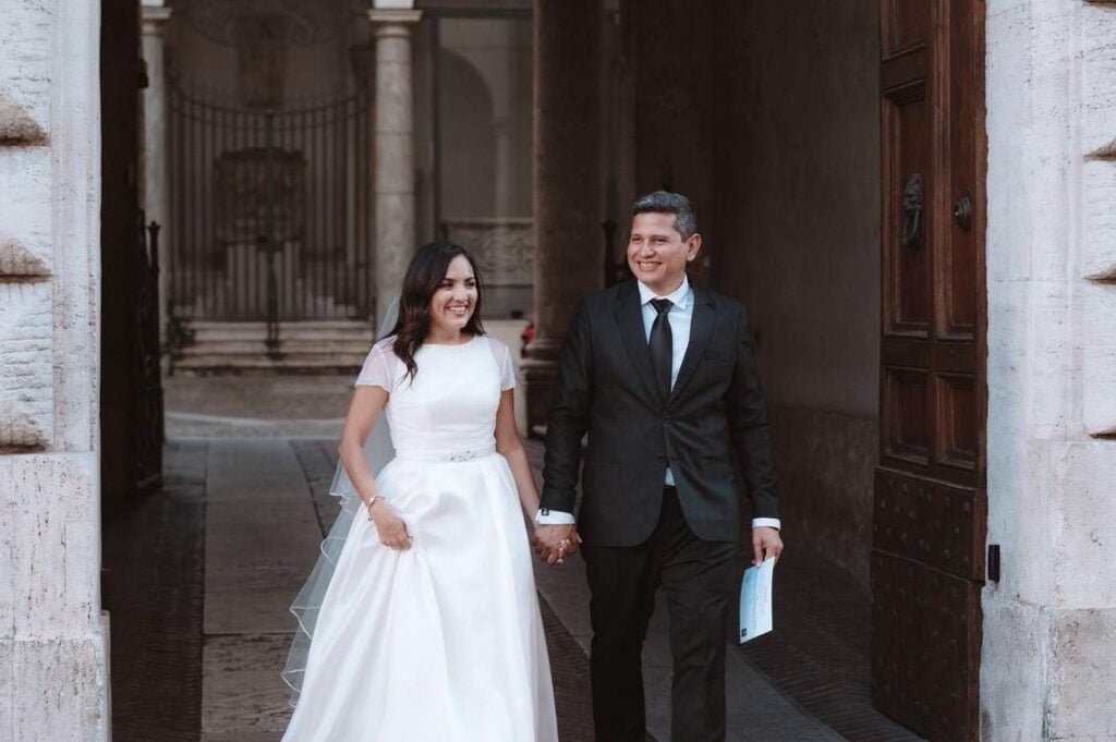 Luisa and Edwin on their Wedding Day